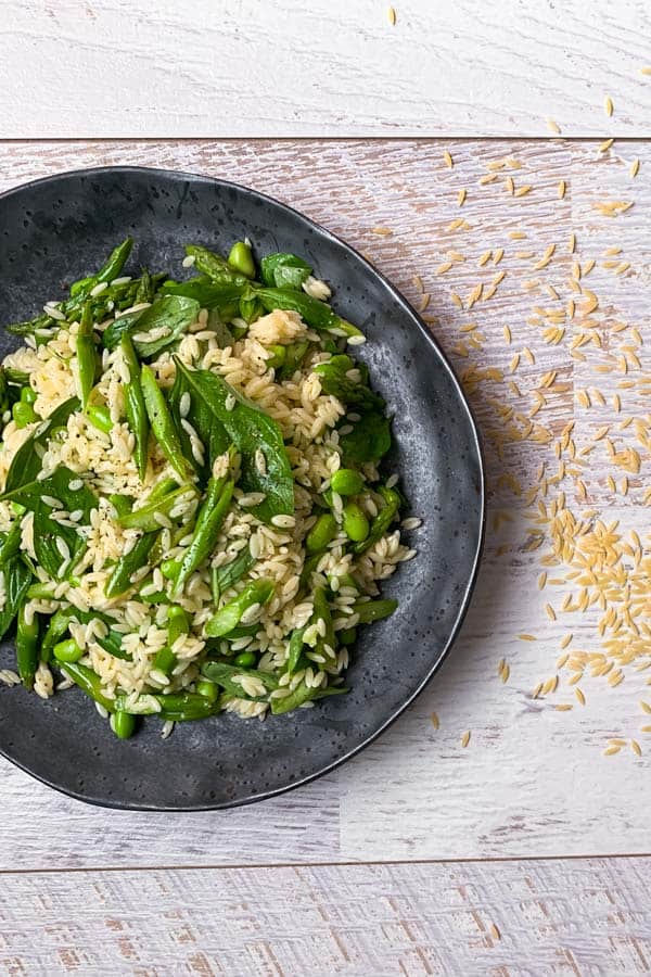 Edamame Pasta Salad with Asparagus