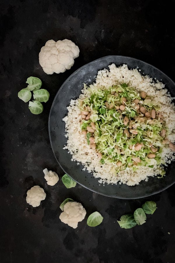 Cauliflower Rice Salad with Cannellini Beans