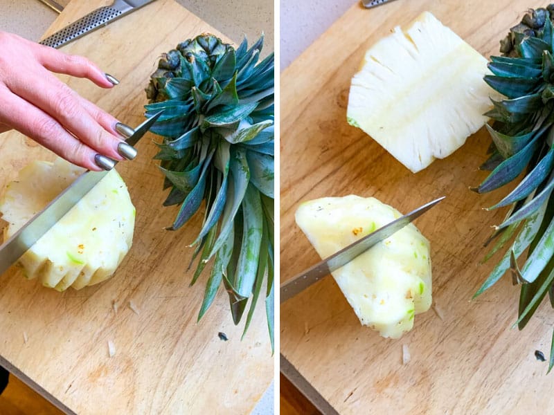 How to core a pineapple properly. Step by step tutorial.