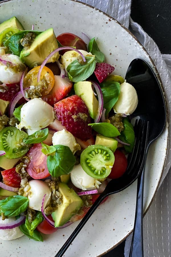 Bocconcini Salad with Caper Vinaigrette