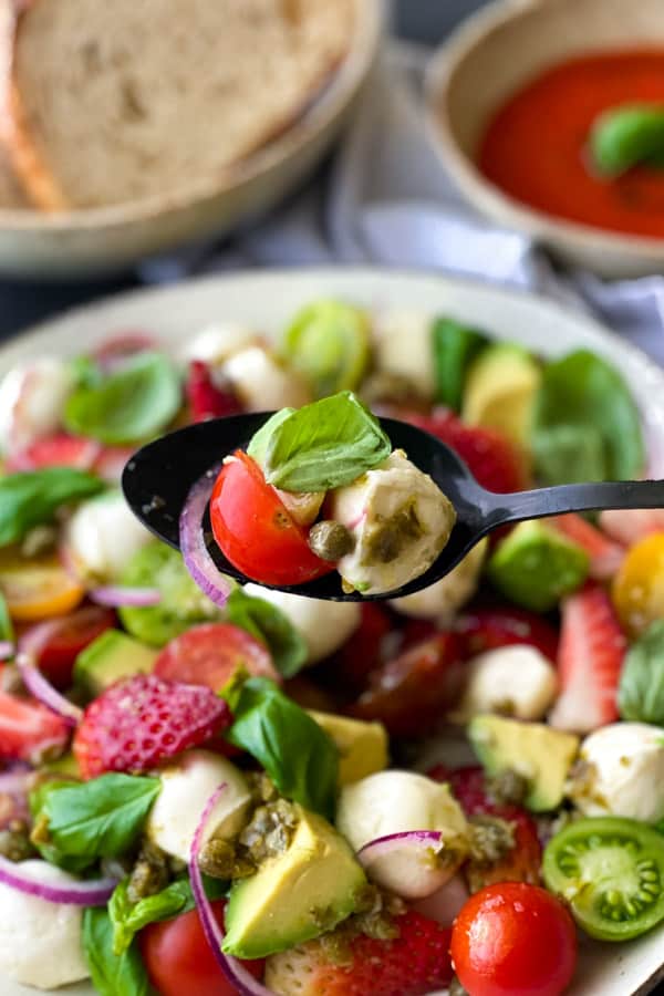 Bocconcini Salad with Caper Vinaigrette