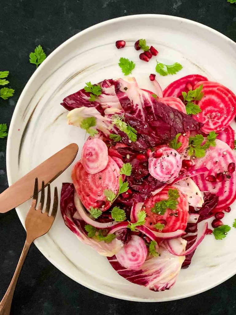 Beetroot Salad with Radicchio and Pomegranate