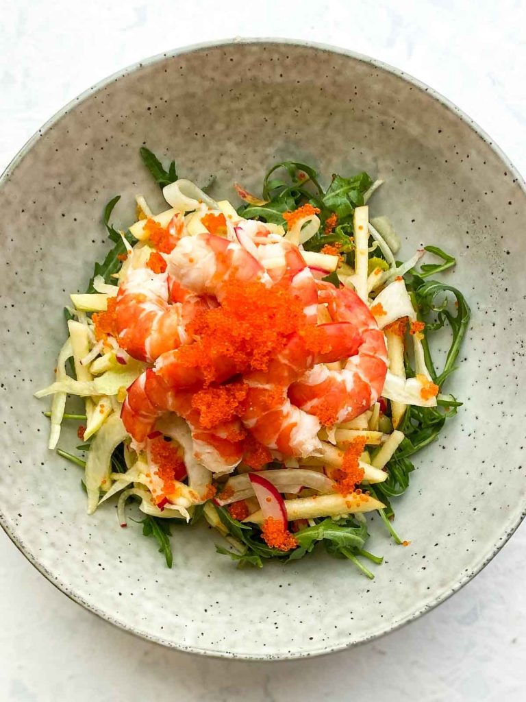 Prawn And Fennel Salad With Yuzu Jam Dressing