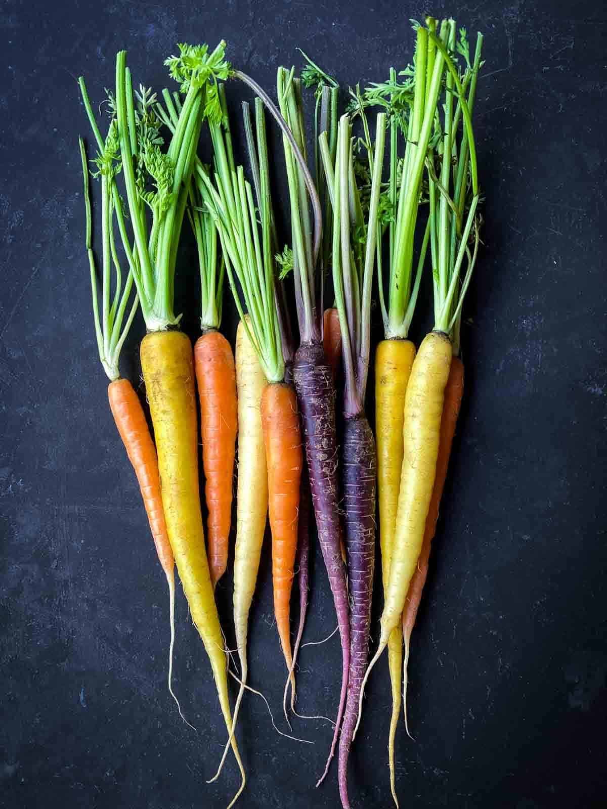 colourful heirloom carrots