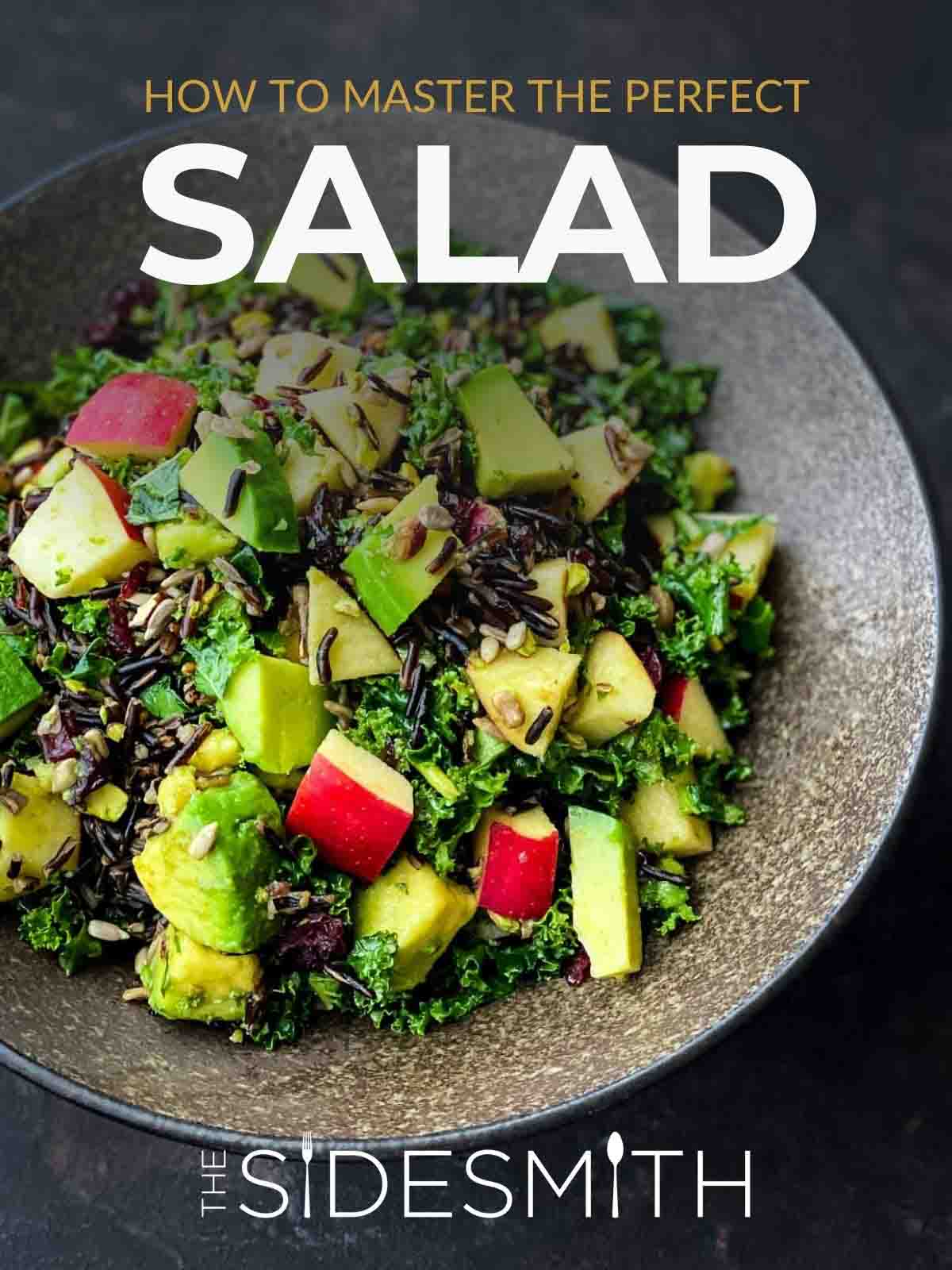 how to make a salad text overlay image